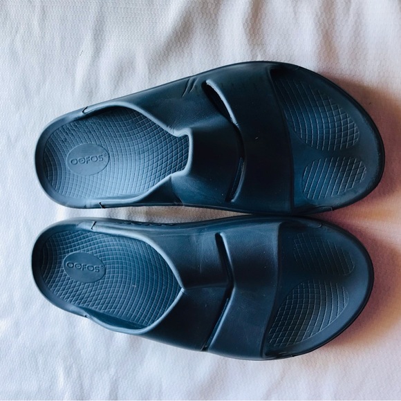 Oofos Blue  Slide Sandals main image 5
